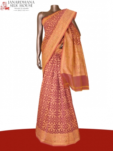 Handloom Banarasi Kora Cotton Saree